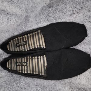 Smelly Dirty Worn Black Slip On Shoes